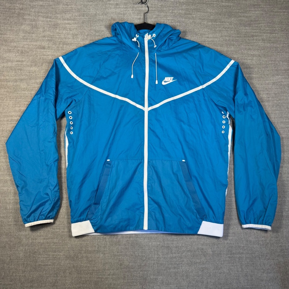 Nike Windrunner Tech‎ Aeroshield Jacket 2015 Men's Large Blue Lacquer White